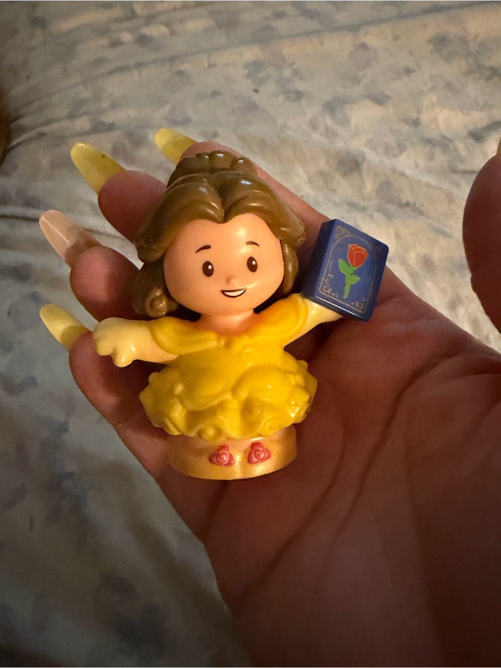 Yellow Princess Doll Figure with Storybook Accessory